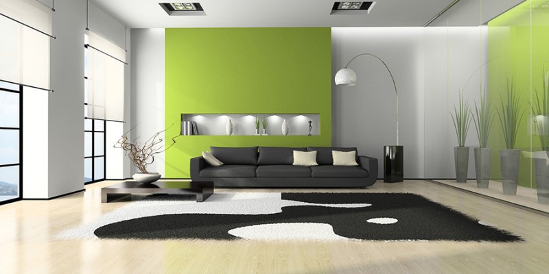 Modern interior with sofa